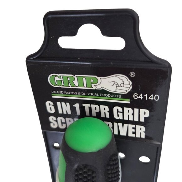 6-in-1 Flathead Slotted Phillips Reversible Screwdriver Nut Driver Bit TPR GRIP - Picture 5 of 7
